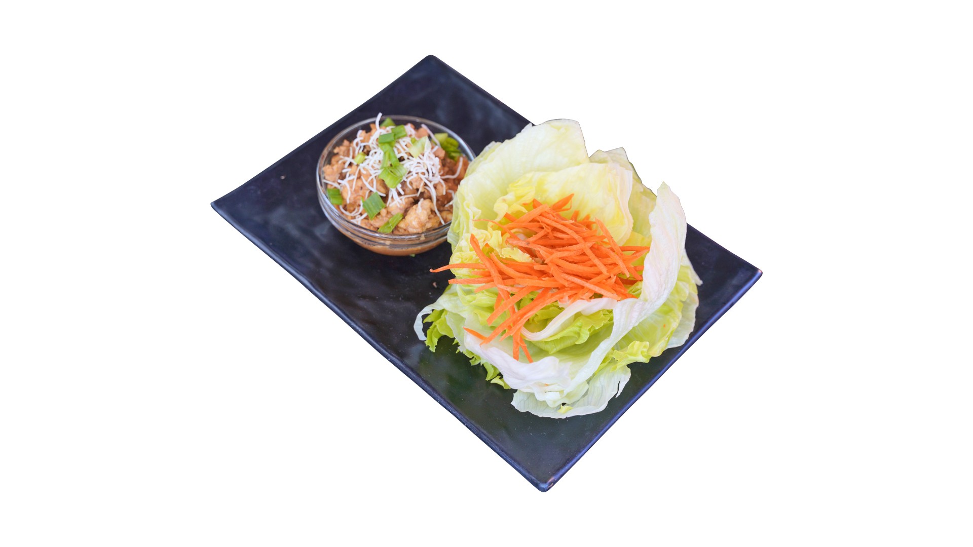 A sushi plate with pickled ginger and shredded daikon.